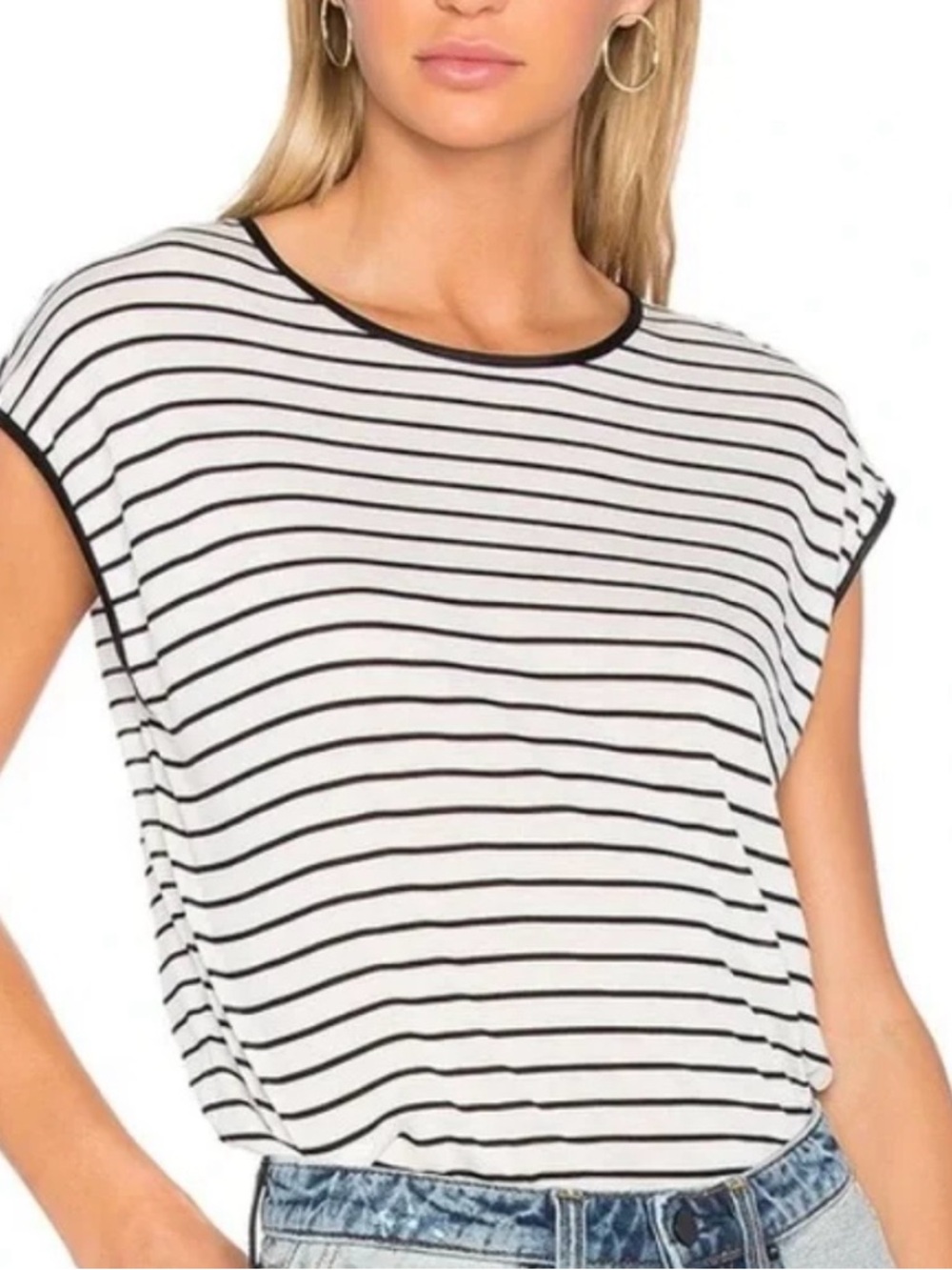 Rag & Bone Stripe Toni Tank. Black & White. Size Small